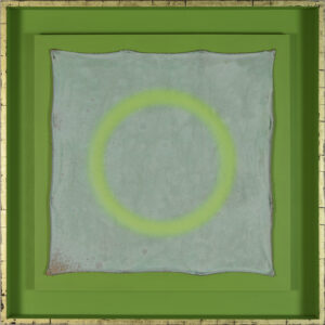 Green circle on green background